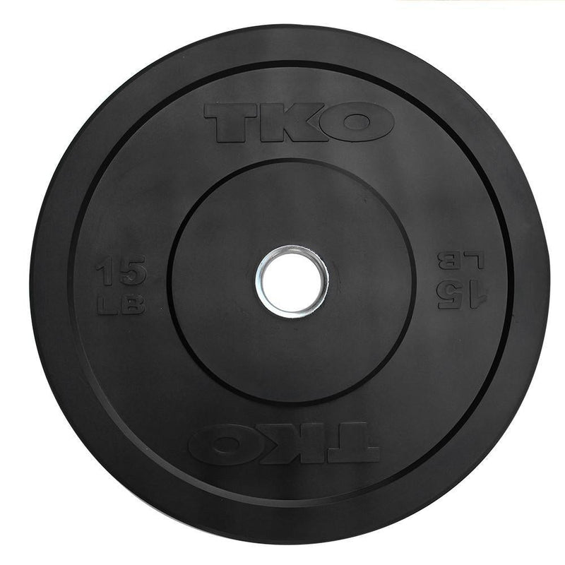 TKO Premium Rubber Bumper Plate - 15 lbs.