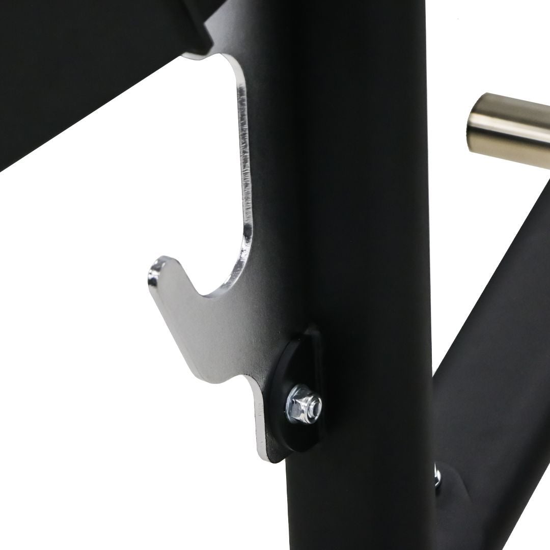 TKO 6005 Squat Rack - Stainless Weight Hooks.