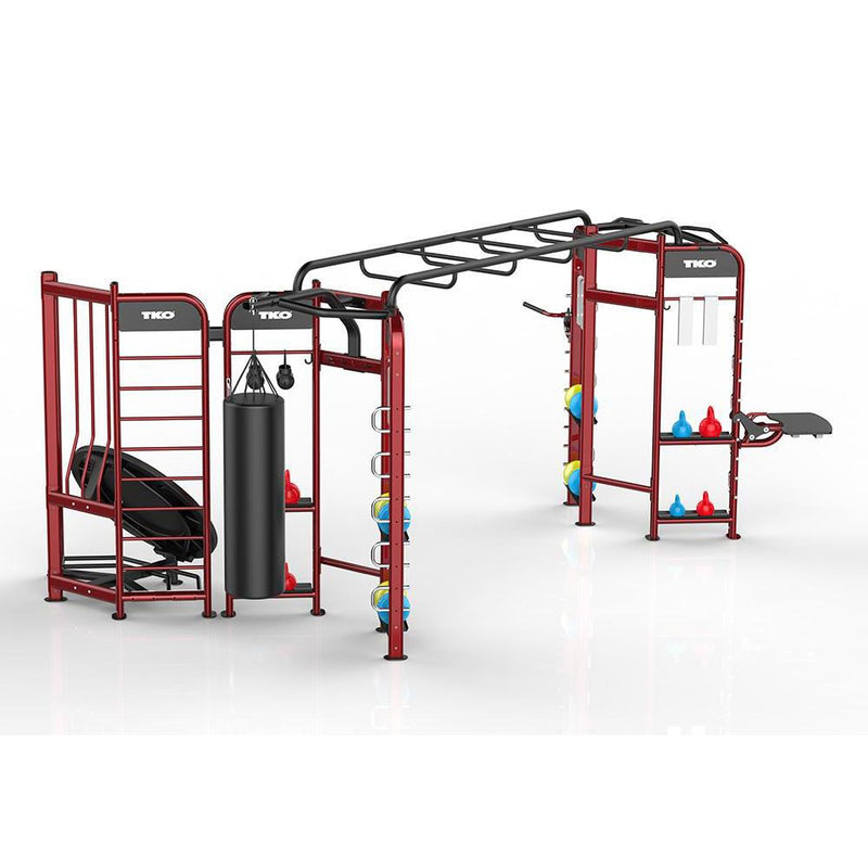 TKO 9903 Stretching+Boxing+Rebounder Station- Red Frame.