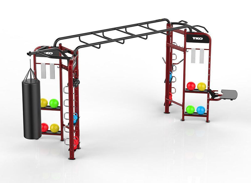 TKO 9904 Stretching+Boxing Station - Red Frame.