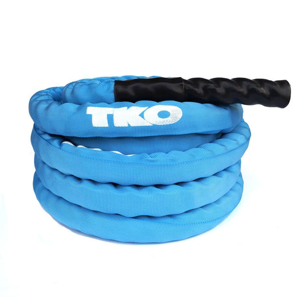 TKO Blue Deluxe Nylon Covered Battle Rope.
