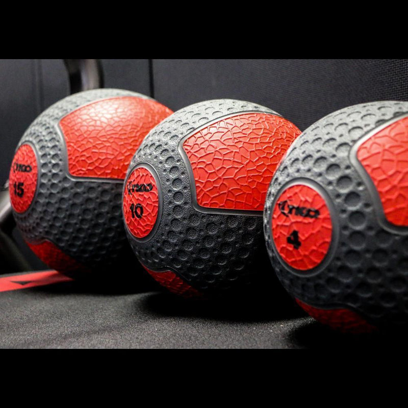 TKO Commercial Rubberized Medicine Balls Set of 3 Balls.