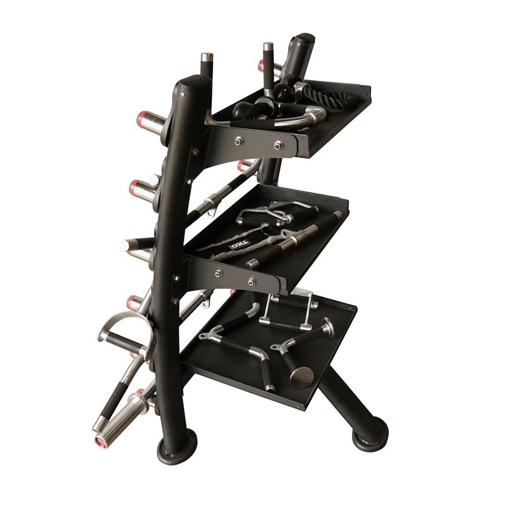 TKO Accessory Rack with triceps and lat attachments.