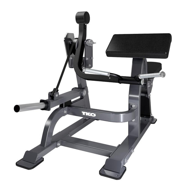 TKO Commercial Plate Loaded Biceps Curl Gray.