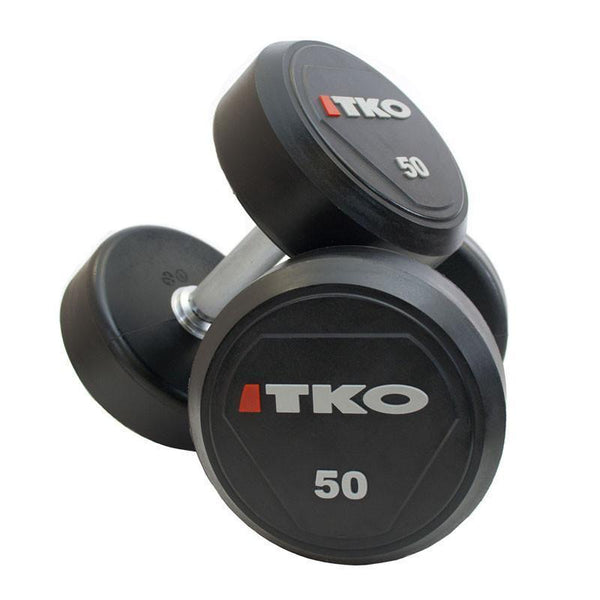 TKO Commercial Round Urethane Dumbbells.