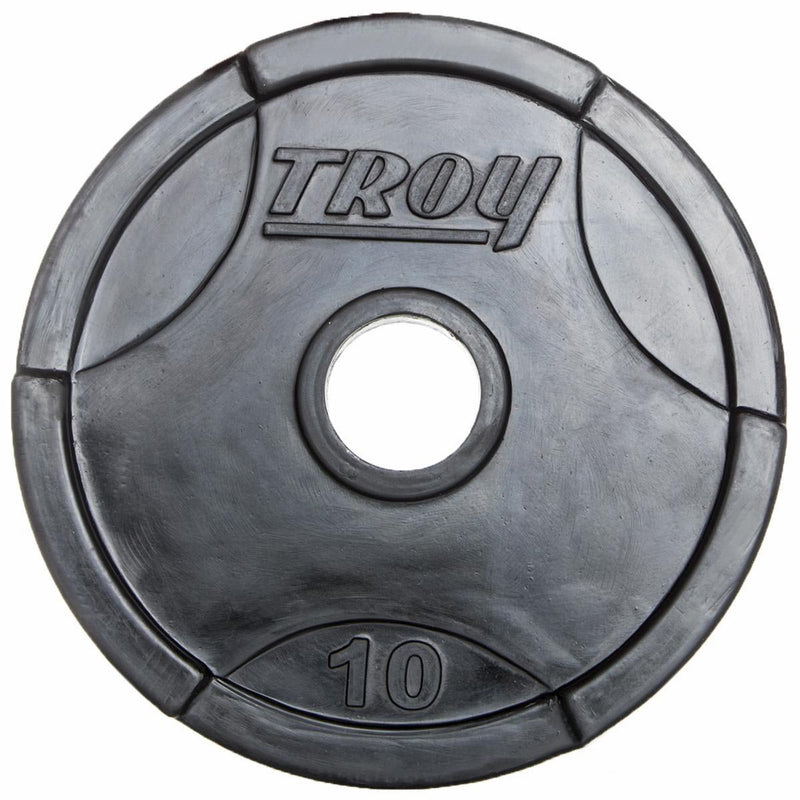 Troy GO-R 10 lb Rubber Gripped Interlocking Olympic Plate.