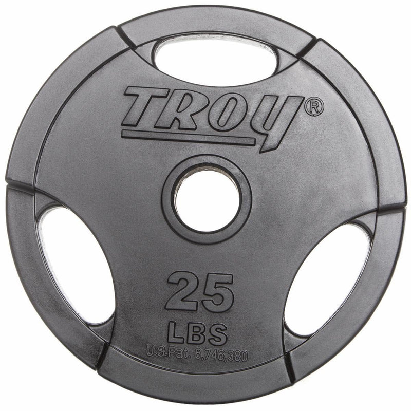 Troy GO-R 25 lb Rubber Gripped Interlocking Olympic Plate.
