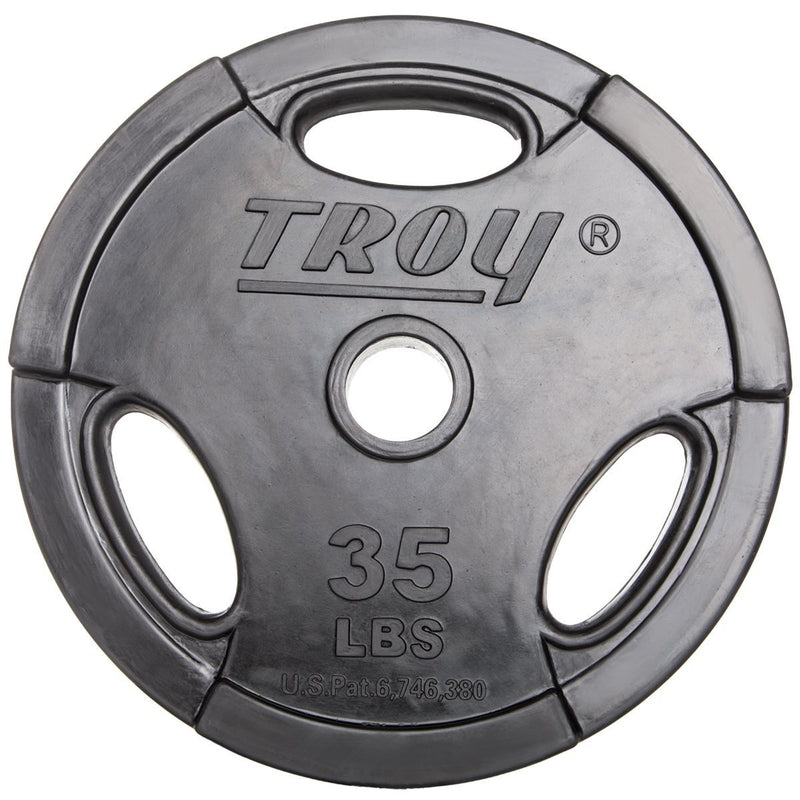 Troy GO-R 35 lb Rubber Gripped Interlocking Olympic Plate.