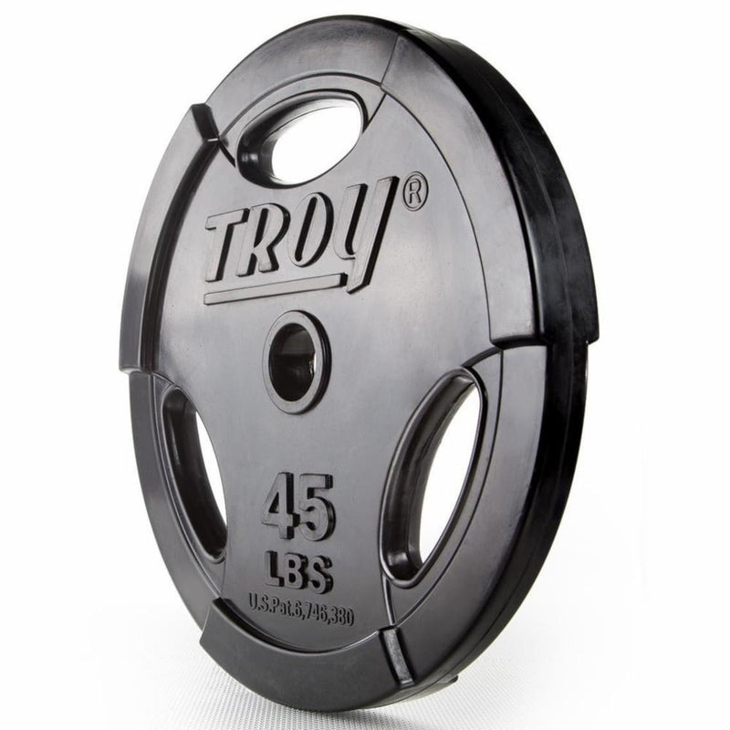 Troy GO-R Rubber Gripped 45 lb Interlocking Olympic Plate.