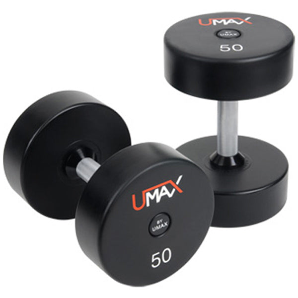 Umax Polyurethane Dumbbells - 50 lb Pair